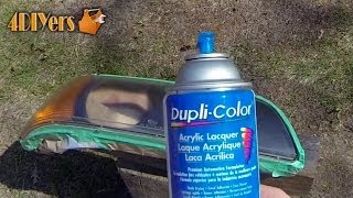 How to Restore Faded Plastic Headlights Using Clear Coat [upl. by Baptiste]