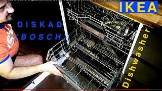 IKEA DISKAD  BOSCH   Integrated dishwasher 40475416 installation in the METOD kitchen cabinet [upl. by Nuahc]