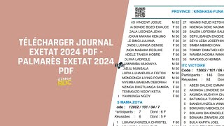 Télécharger journal Exetat 2024 PDF  Palmarès Exetat 2024 PDF [upl. by Ettevad]