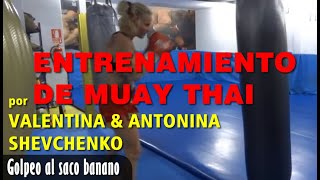 Valentina Shevchenko ▶️ Golpeo al saco banano 🥊 Entrenamiento de Muay Thai [upl. by Aneis]