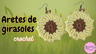 Aretes de girasol tejidos a crochet shorts [upl. by Quita]