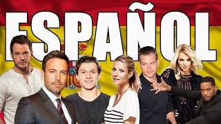 27 FAMOSOS hablando ESPAÑOL  🔴 CELEBRIDADES de HOLLYWOOD que saben el IDIOMA [upl. by Naujed972]