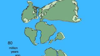 Pangea Breakup and Continental Drift Animation [upl. by Nedarb]