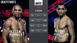 Edson Barboza vs Tony Ferguson  Lightweight Bout Highlights [upl. by Esinel]