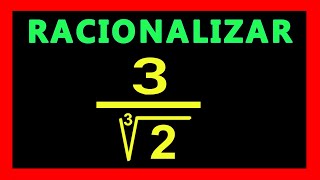 ✅👉 Racionalizacion de Denominadores ✅ Como Racionalizar Denominadores [upl. by Eijneb]