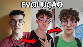 EVOLUÇÃO DO MEU CABELO CACHEADO MASCULINO  1 ano e 4 meses de crescimento 3b3c [upl. by Selrhc103]