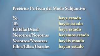 ESTAR  Pretérito Perfecto de Subjuntivo  Conjugación de Verbos en español [upl. by Grefe]