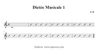 Dictée Musicale exercice 1  Cours de Solfège en ligne [upl. by Htebazie]