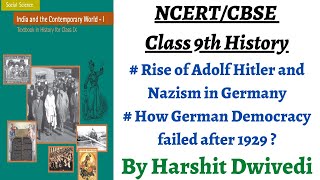 P3 Proletarianization in Germany Rise of Adolf Hitler amp Nazism NCERT Class 9th History Chapter 3 [upl. by Ekeiram]