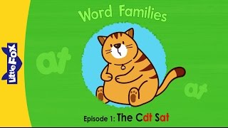 Word Family at  Word Families 1  The Cat Sat  Phonics  Little Fox  Animated Stories for Kids [upl. by Rayford]