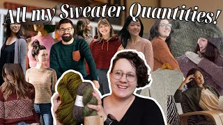 All the Sweater Quantities in My Yarn Stash and My Pattern Plans [upl. by Haral]