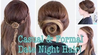 Rosette Hairstyles 1 Half updo and 1 Updo [upl. by Ennoid303]