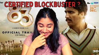 83 Official Trailer Reaction  Ranveer Singh  Kabir Khan  Ashmita Reacts [upl. by Aikahc]