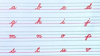 How to write English Cursive writing a to z  Small letters abcd  Cursive handwriting practice abc [upl. by Merle]