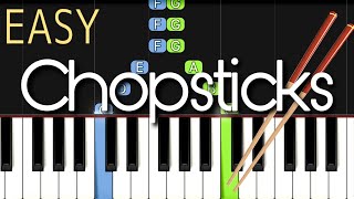 Chopsticks  EASY Piano Tutorial [upl. by Iphigeniah]