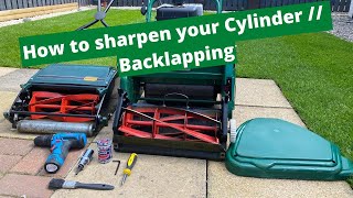 How to Sharpen a Cylinder mower  Back lapping [upl. by Towrey]