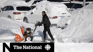 Central Canada digs out after snow dump [upl. by Britney]