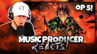 Music Producer Reacts to NEW DEMON SLAYER OPENING 5 🔥🔥 MUGEN  Hashira Training Arc [upl. by Nesline]