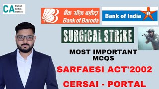 SARFAESI  BOI and BOB exam 2022  Imp MCQ  Professional Knowledge [upl. by Gairc]