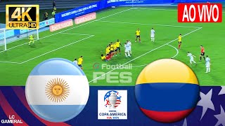 🔵ARGENTINA X COLÔMBIA🟡AO VIVO COM IMAGEM GAMEPLAY🎮COPA AMÉRICA 2024 2024 JOGANDO NO PC PES 2024 [upl. by Enella]