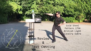 Pattern 1796 British Light Cavalry Sabre Review and Test Cutting Reproduction by Cold Steel [upl. by Nahtaoj]