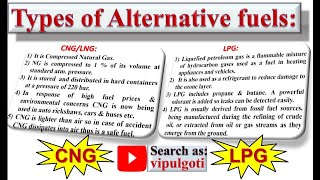 Alternative fuelsCNGLPGTypes of fuelsPropertiesDifference between CNG amp LPGComparisonGTU [upl. by Delamare418]