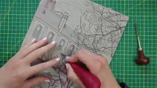 Abbotsford Convent relief linocut print  Art timelapse  Howto [upl. by Elletsirk]