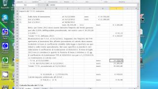 Calcolo TFR con Excel [upl. by Renita854]