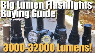 The Biggest Brightest Flashlights Compared from Olight Acebeam Imalent amp BLF [upl. by Imas]