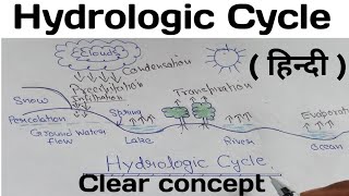 Hydrologic cycle in hindi [upl. by Charis]