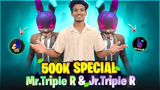 MrTriple R Vs JrTriple R 1vs1 Challenge 😱😱l 500k Special কাস্টম যুদ্ধো 😱l freefire [upl. by Lydia]