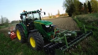 John Deere 6210R mais zaaien 2013  Serry Agri uit Ouwegem [upl. by Alleiram]