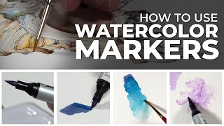 How to Use Watercolor Markers  Techniques and Applications [upl. by Leihcey]