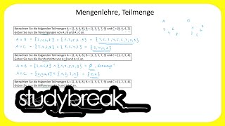 Mengenlehre Teilmenge  Wirtschaftsmathematik [upl. by Eddy234]