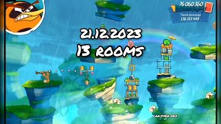 angry birds 2 clan battle 21122023 13 rooms [upl. by Scrogan]