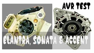 Elantra  Sonata  Accent Alternators AVR Test [upl. by Aihsinyt512]