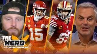 Maxx Crosby on Mahomes Kittle amp 49ers Who has the edge in Super Bowl LVIII  NFL  THE HERD [upl. by Yenhoj]