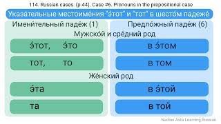 114 Russian cases p44 Case 6 Pronouns in the prepositional case russiangrammar [upl. by Aneehs]