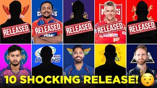 IPL 2024  10 SHOCKING RELEASE from all 10 Teams ahead of IPL 2024 Auction  Released Players List [upl. by Tanah]