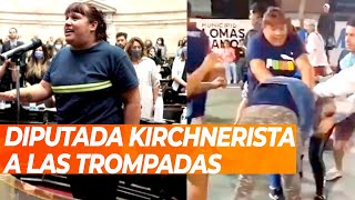 DIPUTADA KIRCHNERISTA A LAS PIÑAS Natalia Zaracho a los forcejeos en un partido de fútbol [upl. by Laeira]