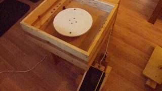 How to build  make an adjustable speed electric home made potters  pottery wheel [upl. by Yllime373]