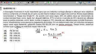 Questão 13 IFSC2024 02 [upl. by Jard]