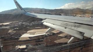 Landing In Las Palmas De Gran Canaria Intl Airport With Ryanair Boeing 737  800 From Pisa [upl. by Picardi743]