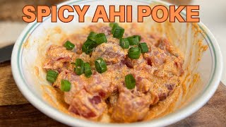 Spicy Ahi Poke  Local Hawaii Recipe [upl. by Welby]