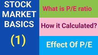 PE ratio How it calculated Use of PE Stock markat basics Overvaluedundervalued EPS calculation [upl. by Ahseyt655]