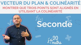 Montrer que trois points sont alignés en utilisant la colinéarité  Seconde [upl. by Ahsakal117]