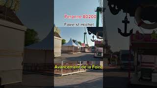 Avancement de la Foire 😁 foire st michel peronne 80200 funfair [upl. by Aehsal]