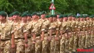 Thousands cheer home 42 Commando in Plymouth  part one [upl. by Sofia]