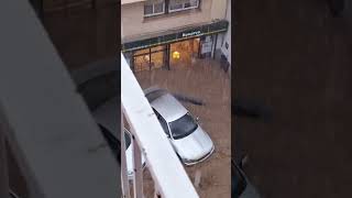 Lluvias torrenciales e inundaciones en Arenys de Mar Barcelona Cataluña 📸 [upl. by Tadeas514]