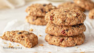 Super Easy HEALTHY Oatmeal Cookies [upl. by Urbani]